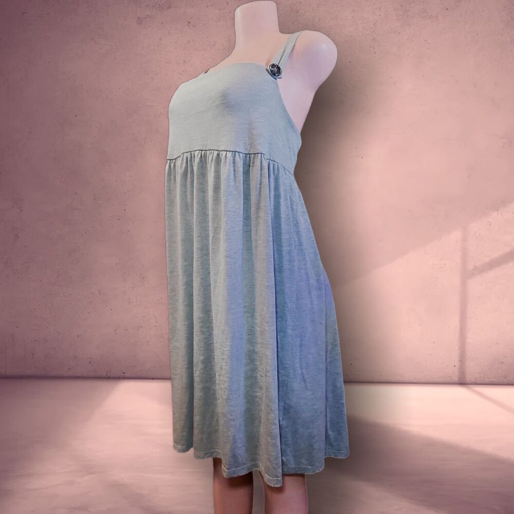 Motherhood Maternity Y2K Heather Grey Knit Tunic Dress XL Empire Mini Dress